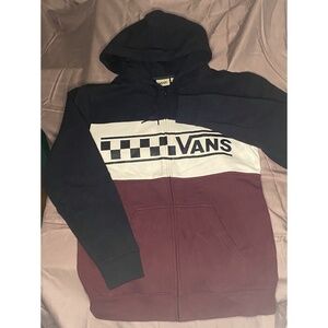 VANS Hoodie burgundy & black